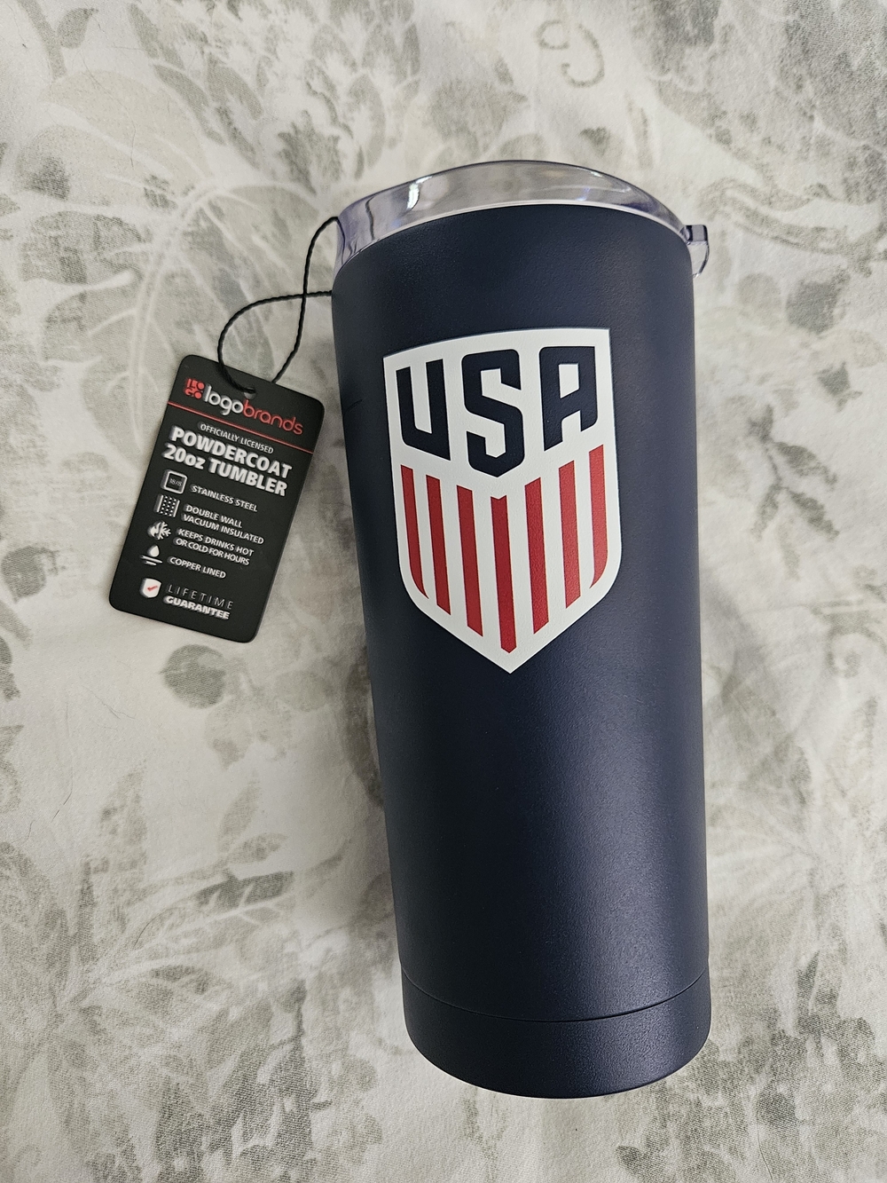 USA Shield Soccer World Cup 20oz Coffee Or Drink Tumbler